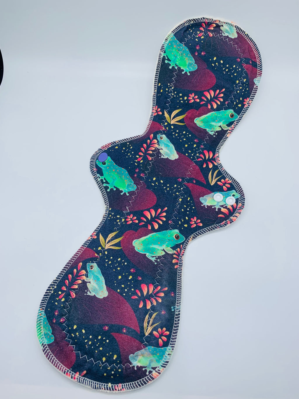 16” heavy/overnight flow PUL cloth reusable pads “tree frogs”