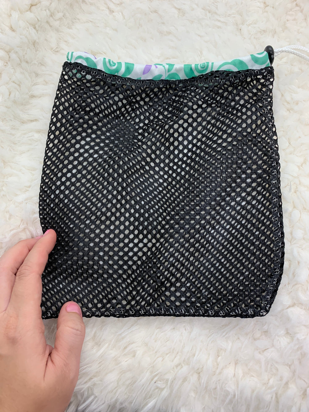 Black mesh bag