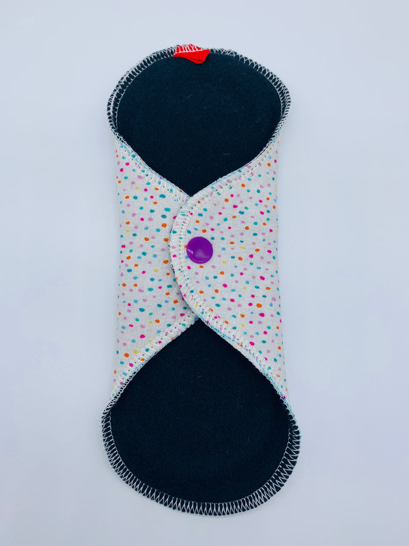 8” moderate flow cloth reusable pads “bee mine”