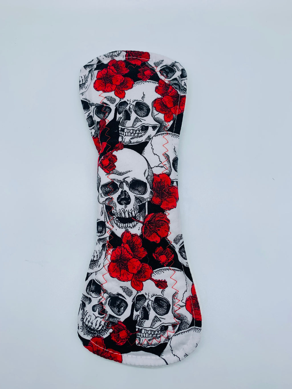 10” heavy flow PUL cloth reusable pads “skulls and roses”