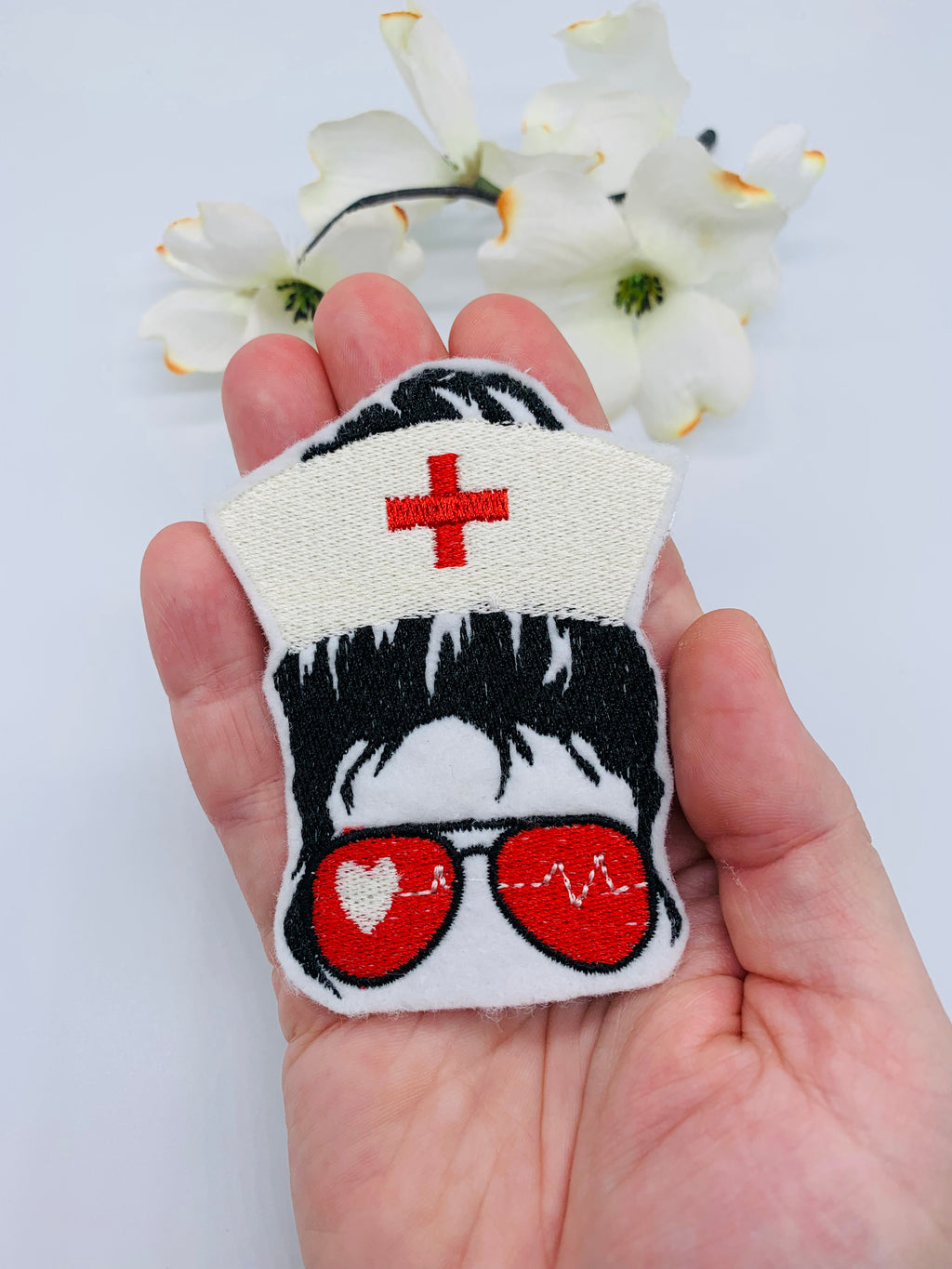 Raven haired nurse Patch