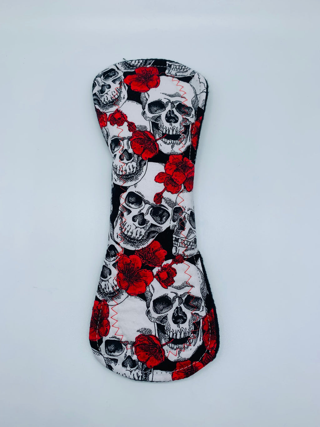 10” heavy flow cloth reusable pads “skulls and roses”