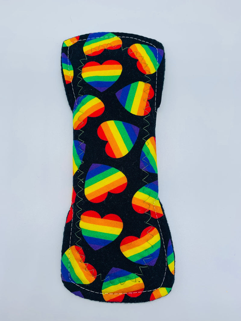 8” heavy flow cloth reusable pad “rainbow love”