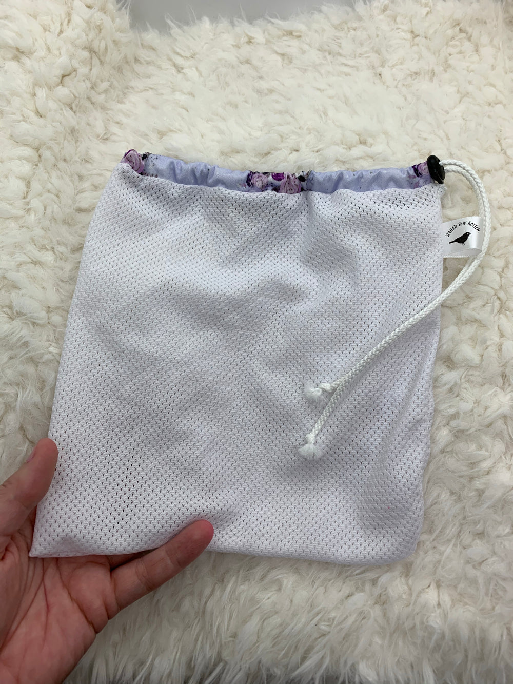 White mesh bag