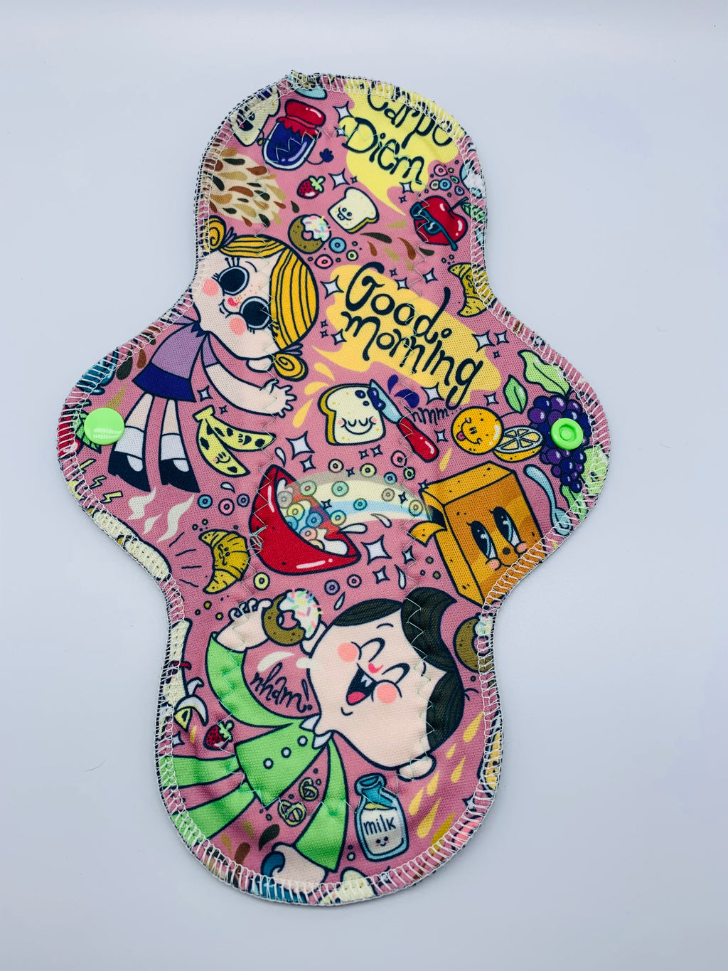 Light flow cloth reusable pad “seize the day”