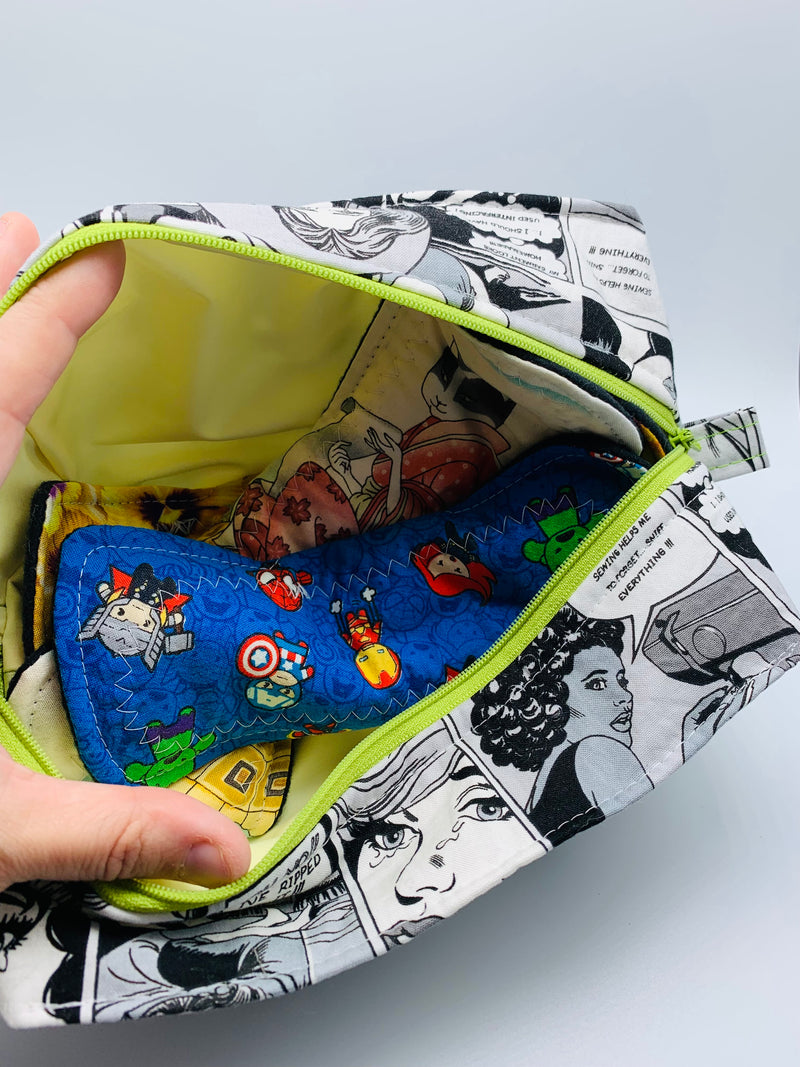 WET boxy bag with zipper and tabs