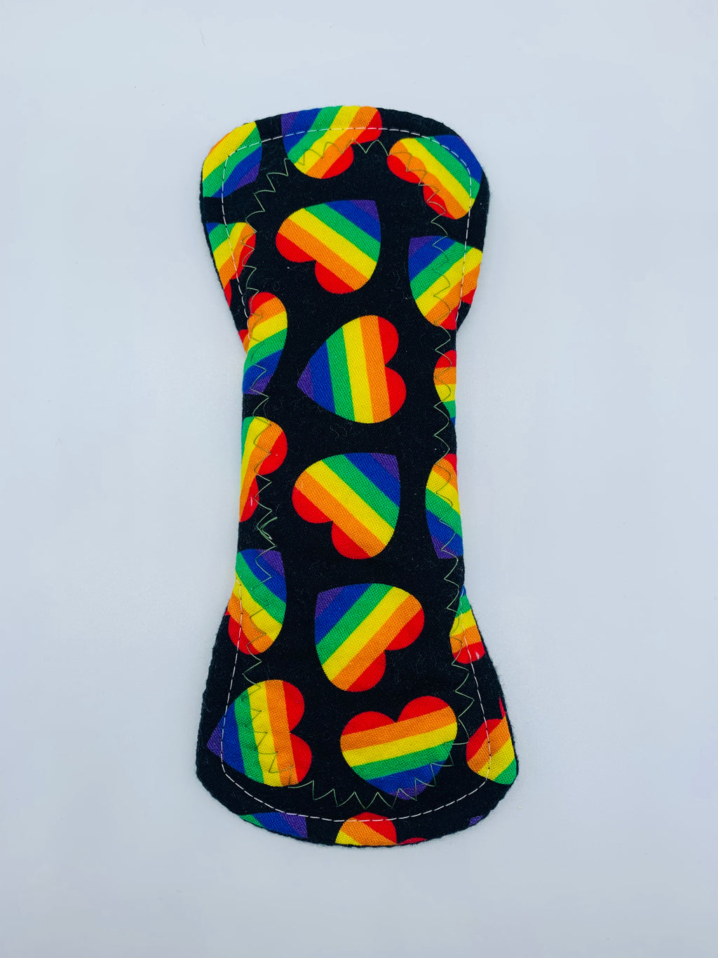 8” light flow cloth reusable pad “rainbow love”