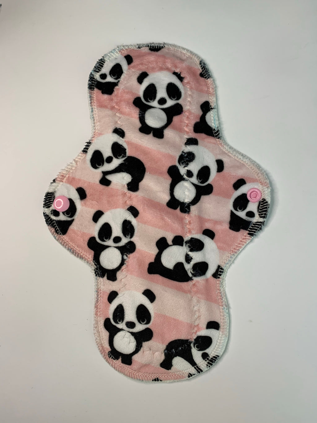 10” moderate flow PUL cloth reusable pad “minky panda”