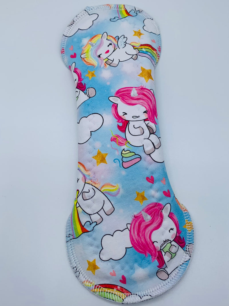 10” moderate flow cloth reusable pads “unicorn life”