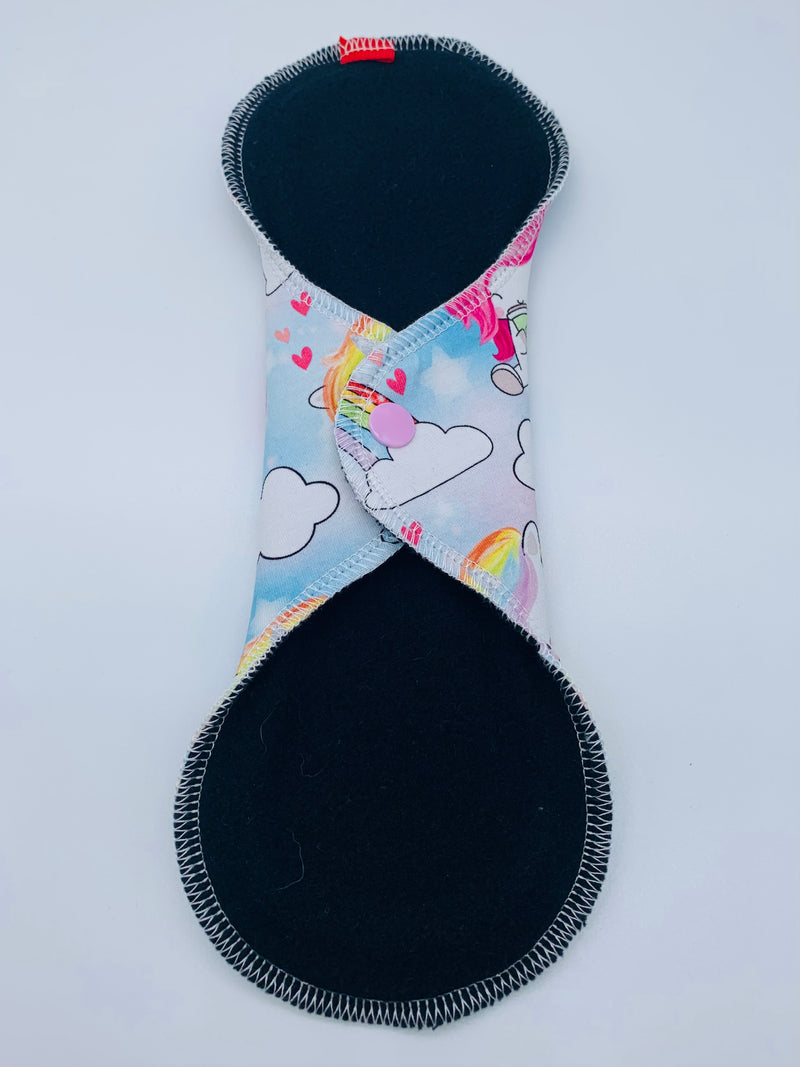 10” moderate flow cloth reusable pads “unicorn life”