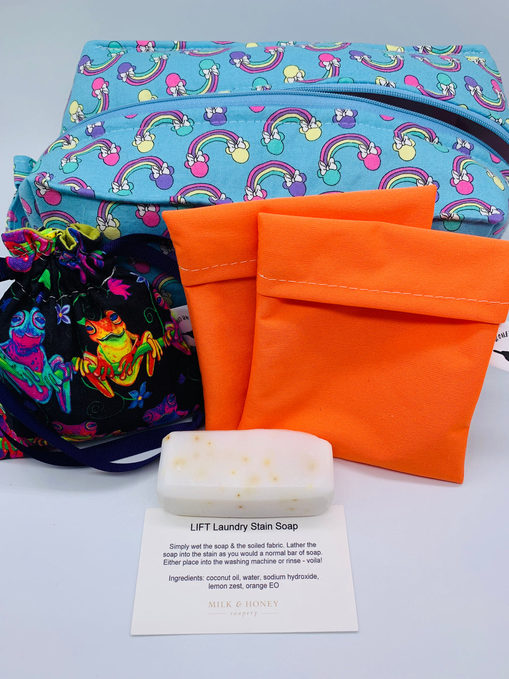 Complete cloth pad laundry set “Squeaky clean”