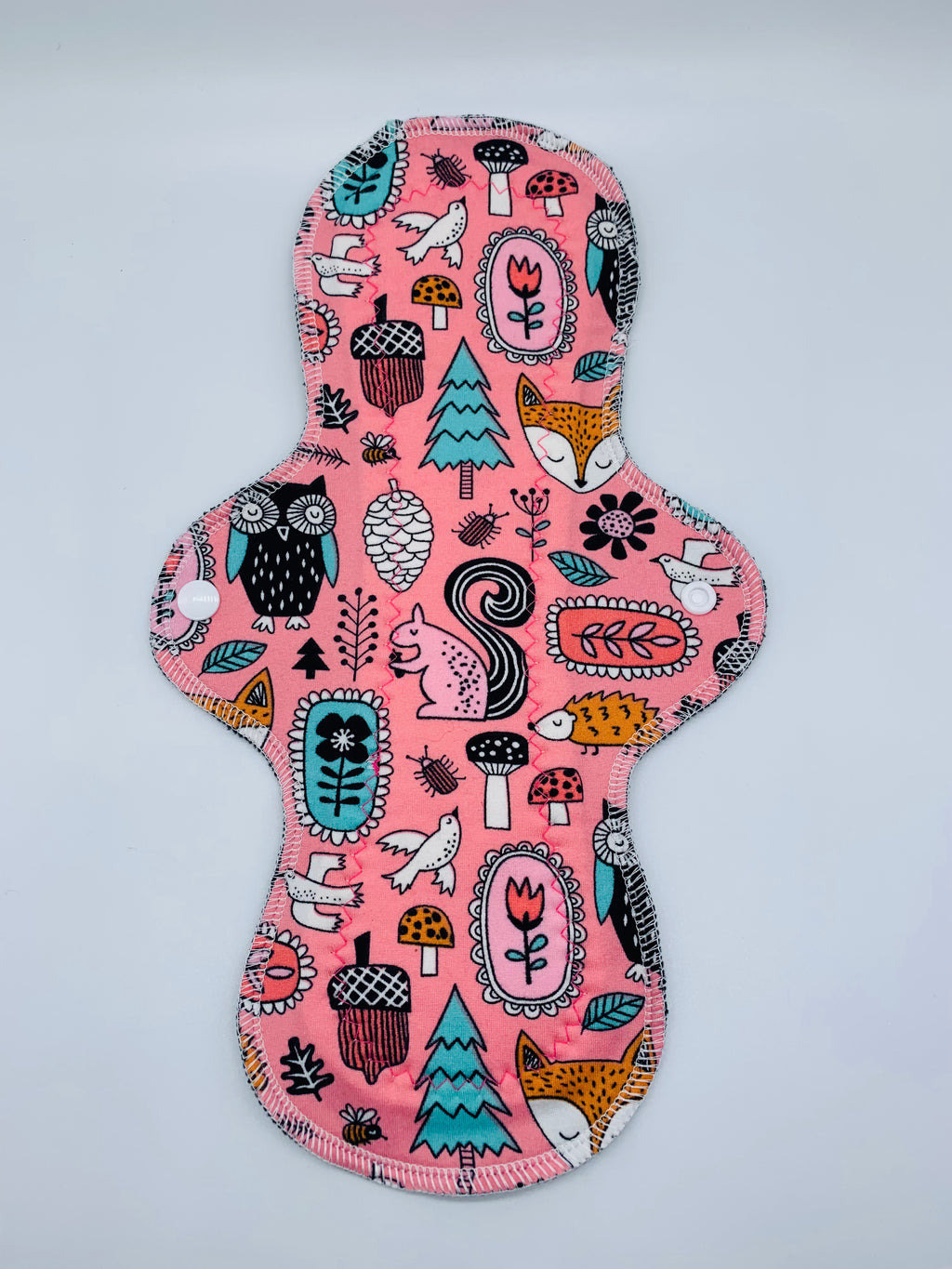 12” moderate flow cloth reusable pads “ pretty in pink”