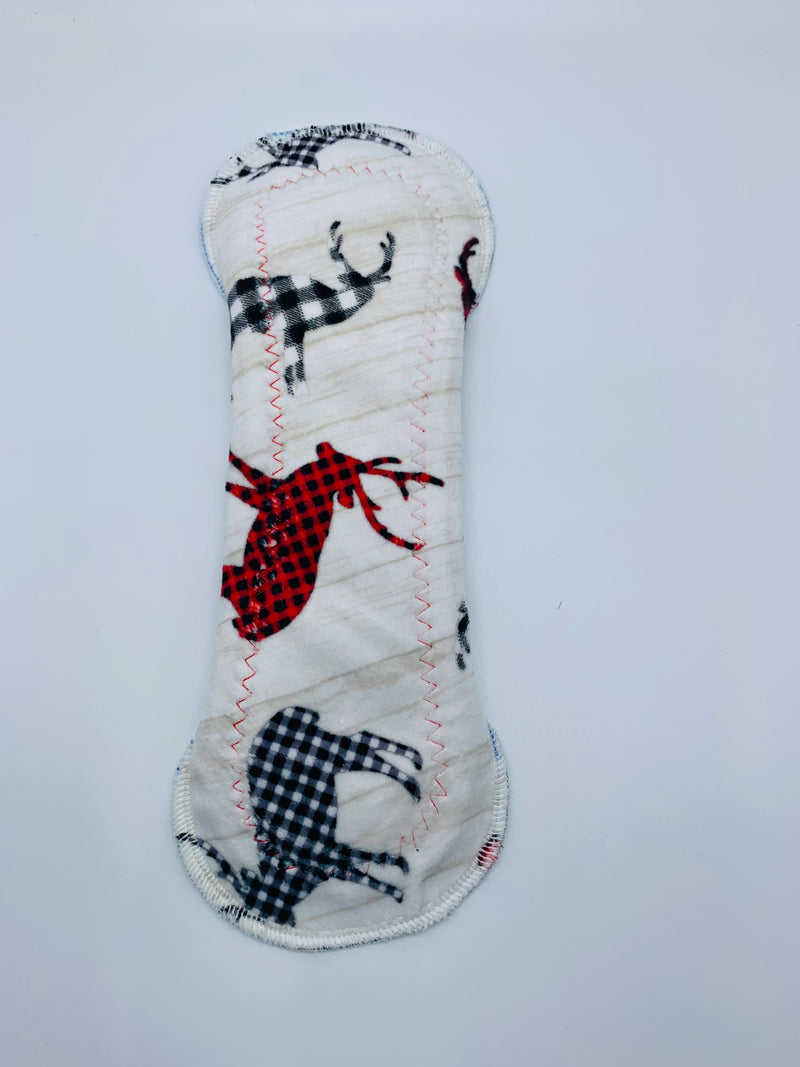 10” moderate flow cloth reusable pad “Deer Winter”