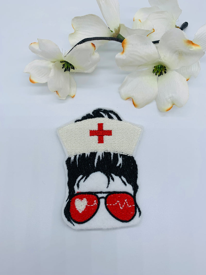 Raven haired nurse Patch
