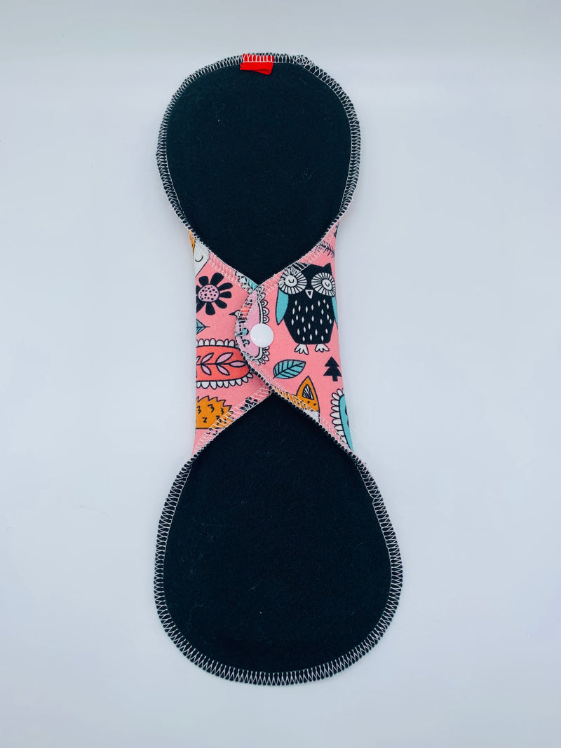 12” moderate flow cloth reusable pads “ pretty in pink”