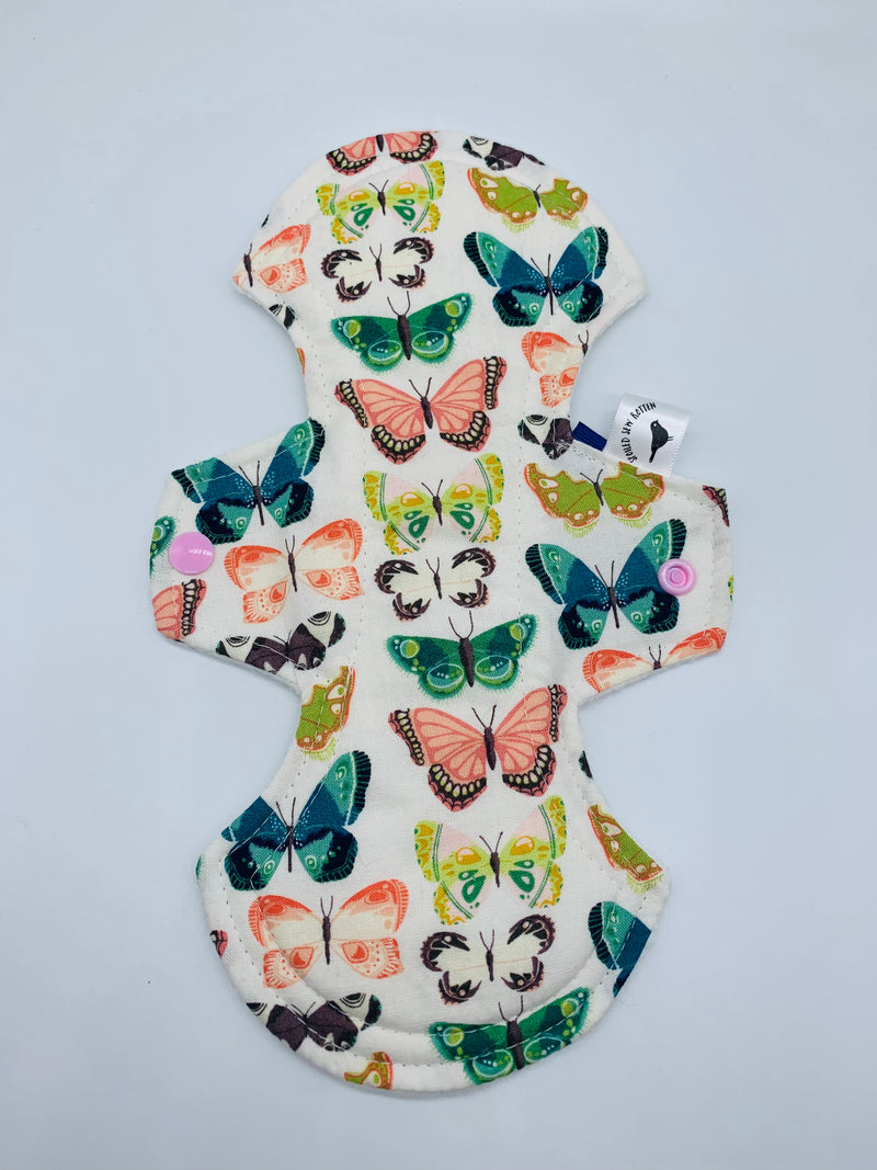 11” heavy cloth pad PUL backed “butterflies”